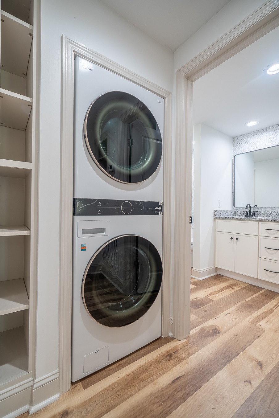 26 Barns Road Leoma, TN 38468 - Photo 42 of 55 a view of a hallway with washer and dryer