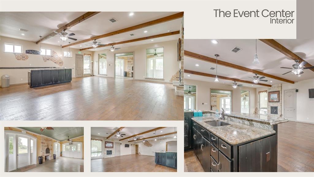 383 County Road 3672 Springtown, TX 76082 - Photo 32 of 39 Reception or Event center (flex building) with full kitchen, bar, 2 fireplaces, 2 restrooms.