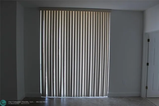 a view of a black gate