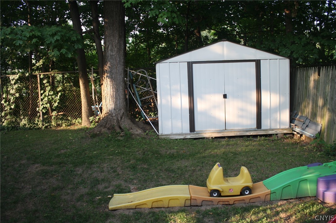 4196 Burningtree Road Clay, NY 13090 - Photo 17 of 17 Backyard Shed