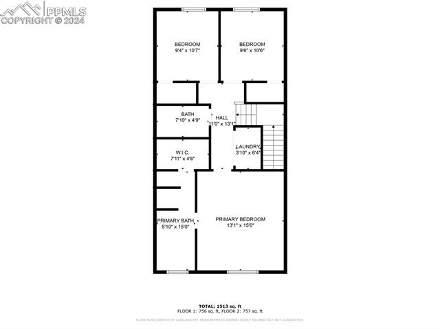 6382 Pilgrimage Road Colorado Springs, CO 80925 - Photo 32 of 32 Floor plan Upper level