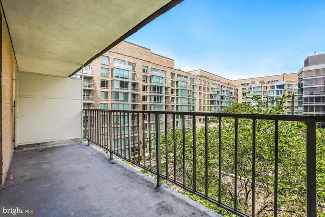 a view of balcony with city view