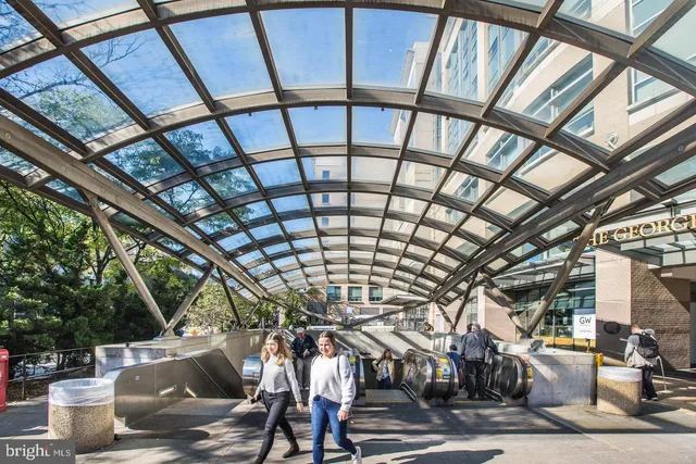 a view of a building with door