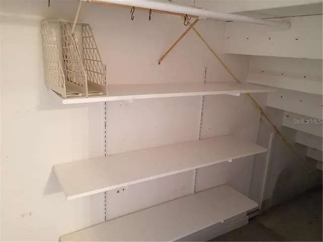a close view of closet