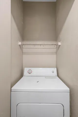 a close up view of washer and dryer