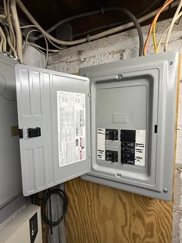 a close view of water heater room