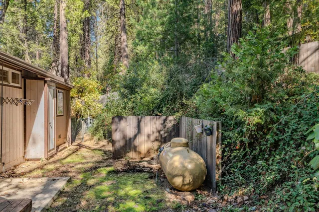a view of a porch with a bench