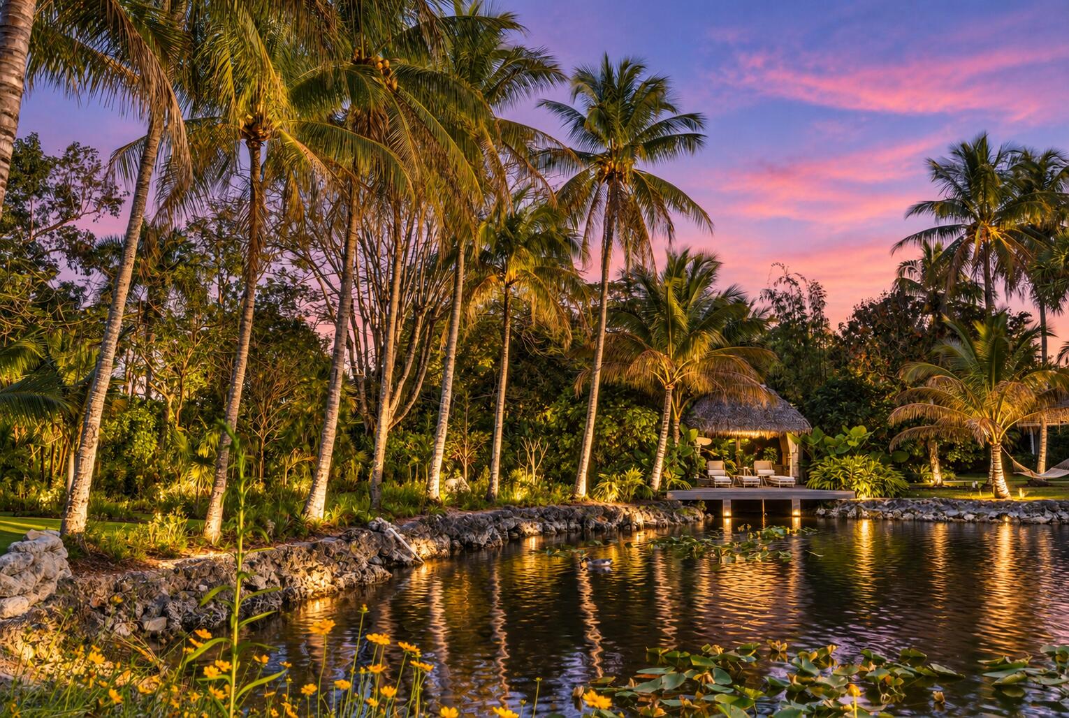 13920 Stirling Road Southwest Ranches, FL 33330 - Photo 15 of 81 Pastel Twilight at a Luxury Tropical Ret