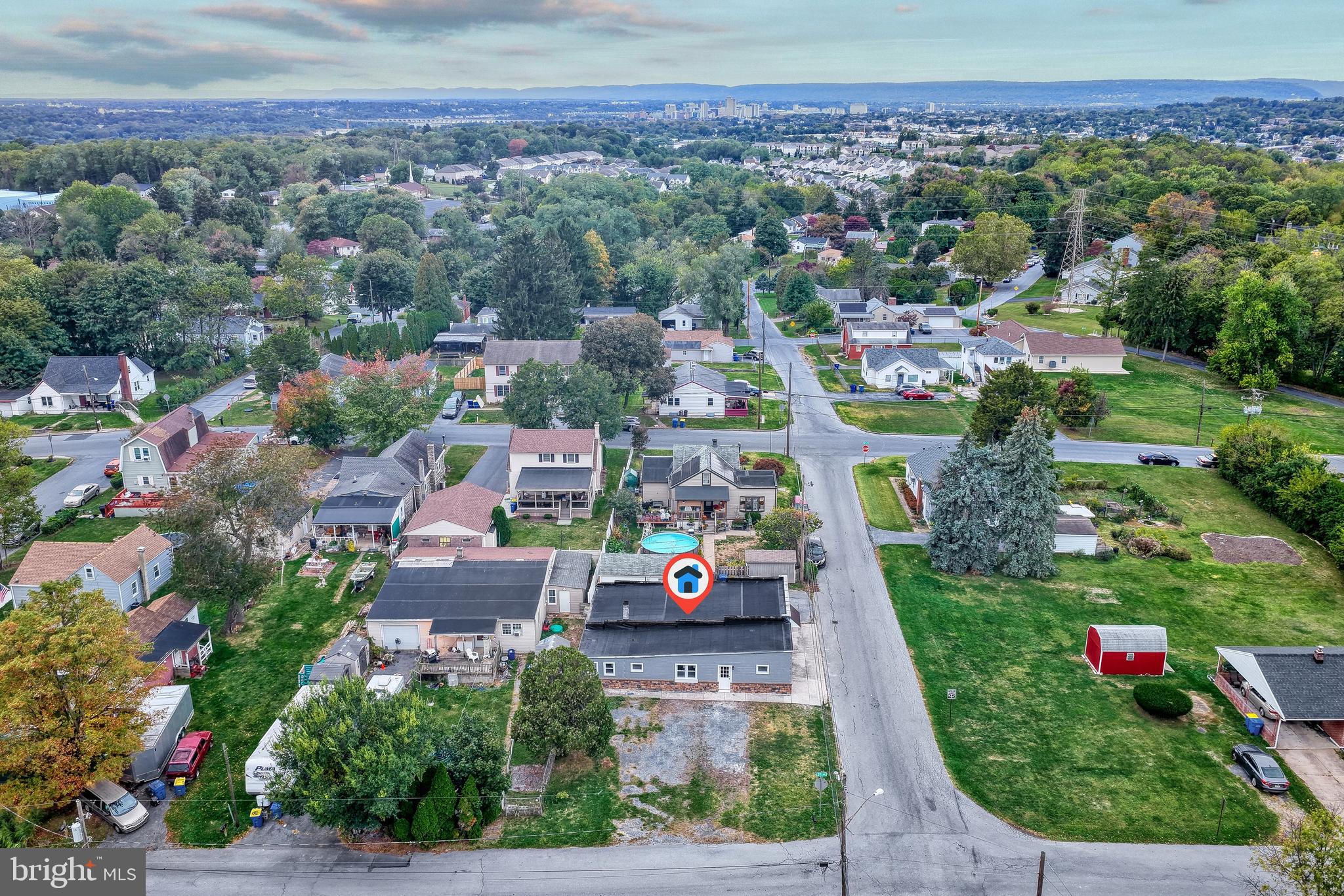 301 State Street Steelton, PA 17113 - Photo 43 of 44 an aerial view of a town with swimming pool