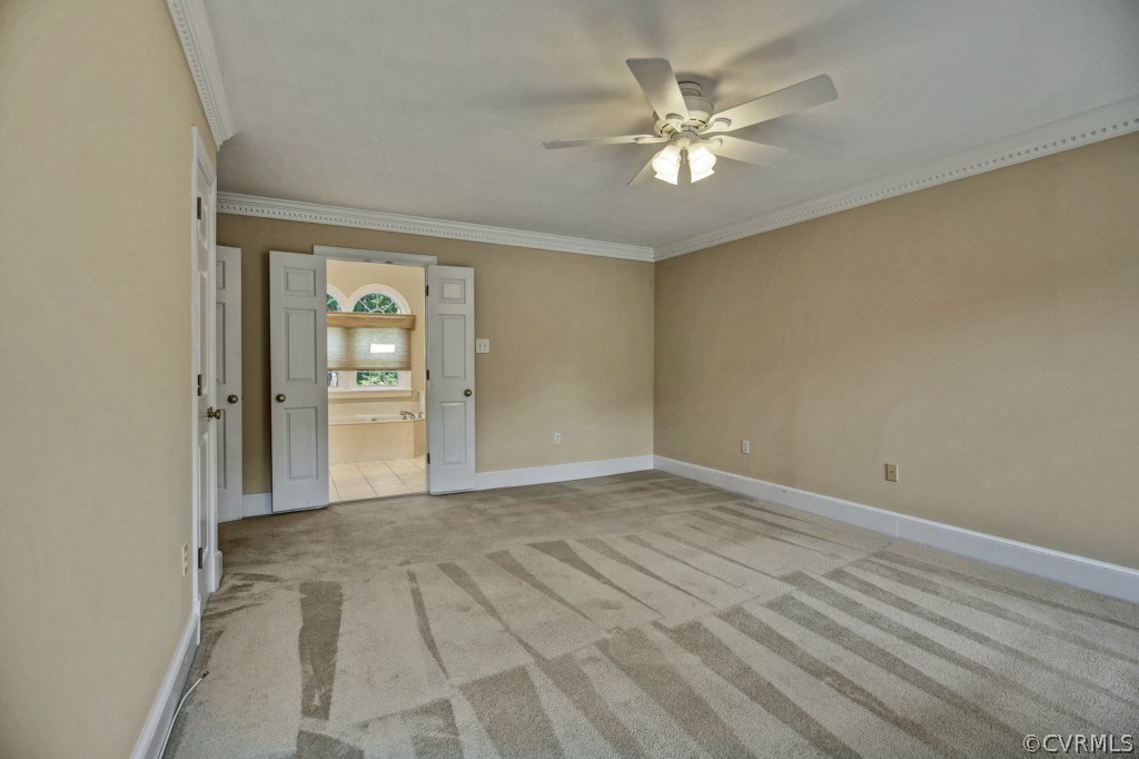 14163 Grangewood Road Midlothian, VA 23113 - Photo 17 of 24 wooden floor in an empty room with a chandelier fan
