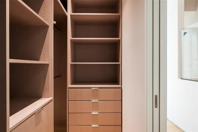a close view of closet