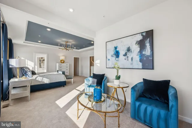 a living room with furniture and a couch