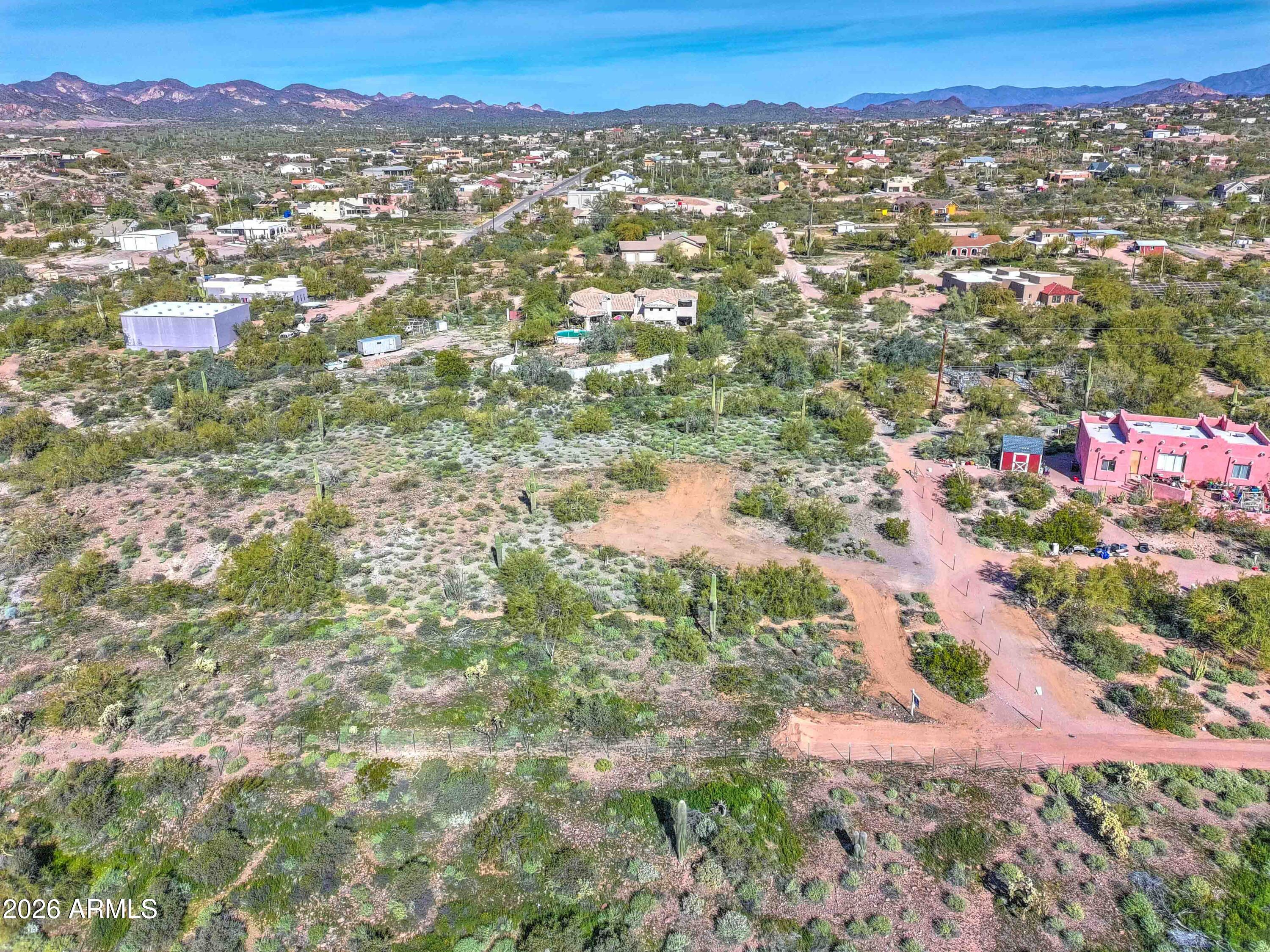 a view of city and mountain