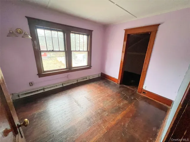 an empty room with a window