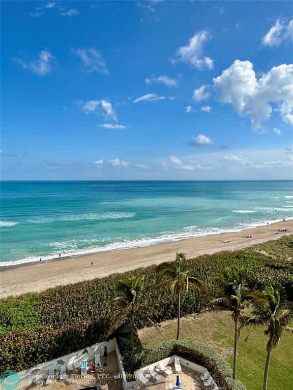 a view of an ocean and beach