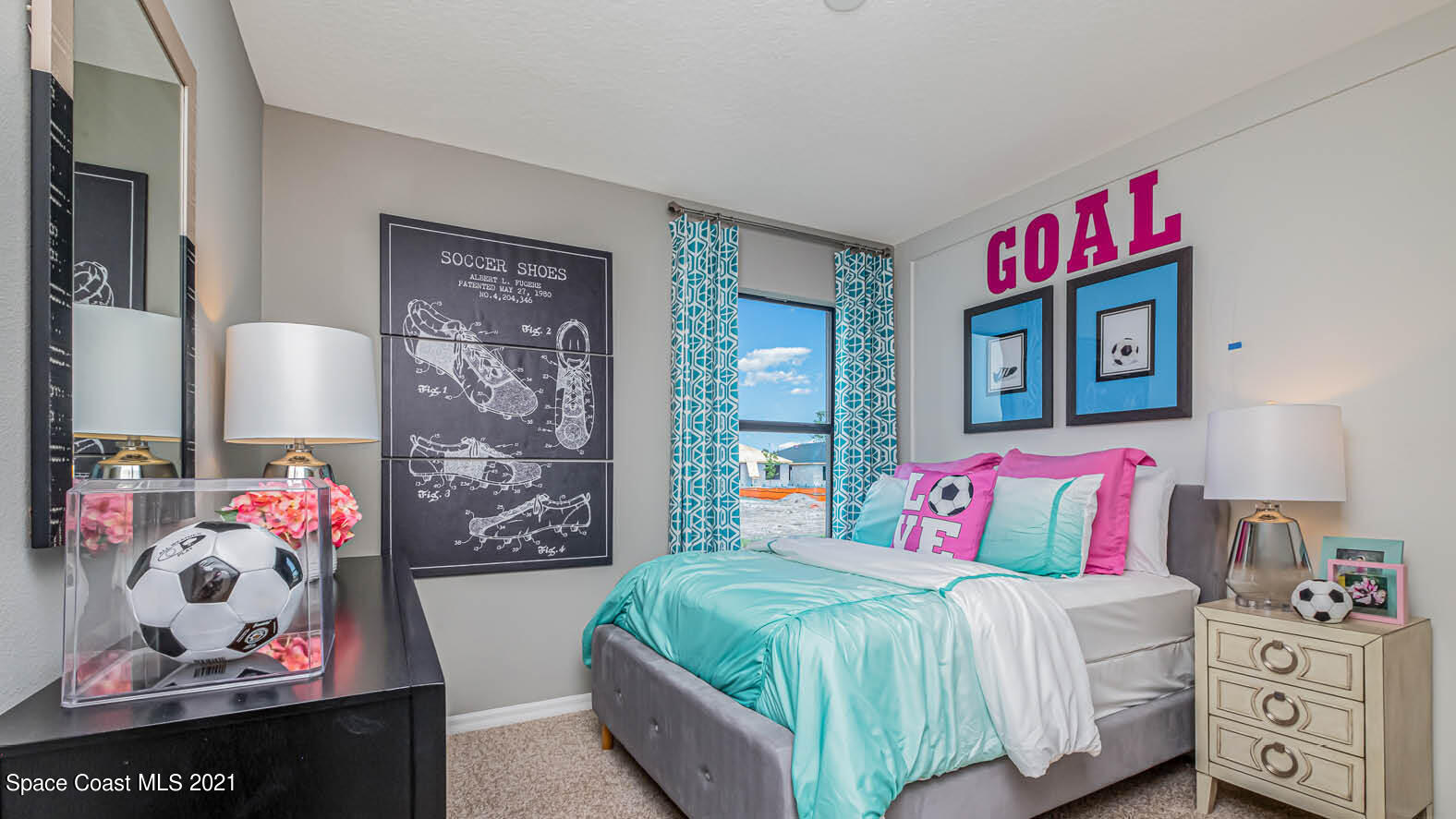 2054 Farmhouse Road Palm Bay, FL 32909 - Photo 8 of 31 a bedroom with a bed and a window