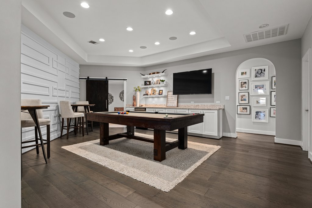 203 Lodestone Lane Austin, TX 78738 - Photo 31 of 40 Game room on 2nd room with wet bar adjacent to media room