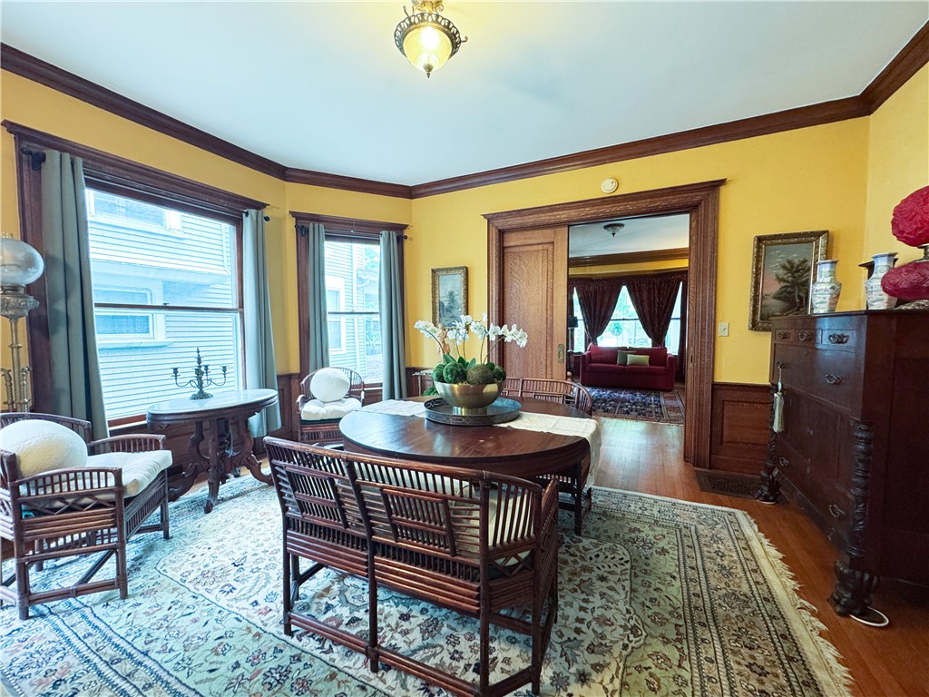 106 Argyle Street Rochester, NY 14607 - Photo 8 of 50 Or the beautiful gumwood pocket doors can create privacy.