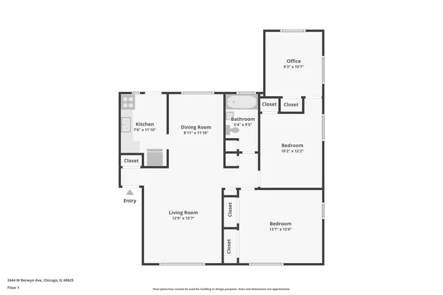 $220,000 | 2444 West Berwyn Avenue, Unit 1N, Chicago, IL 60625