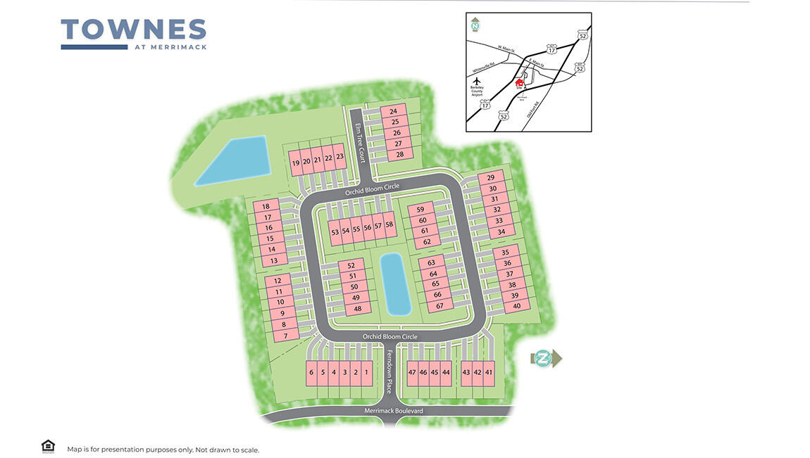 155 Orchid Bloom Circle Moncks Corner, SC 29461 - Photo 2 of 23 The Townes at Merrimack_Sitemap 1150x651