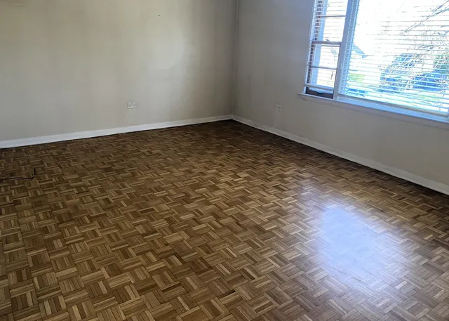 an empty room with a window