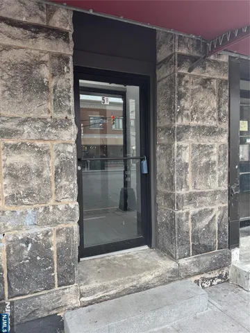 a glass door with a glass door