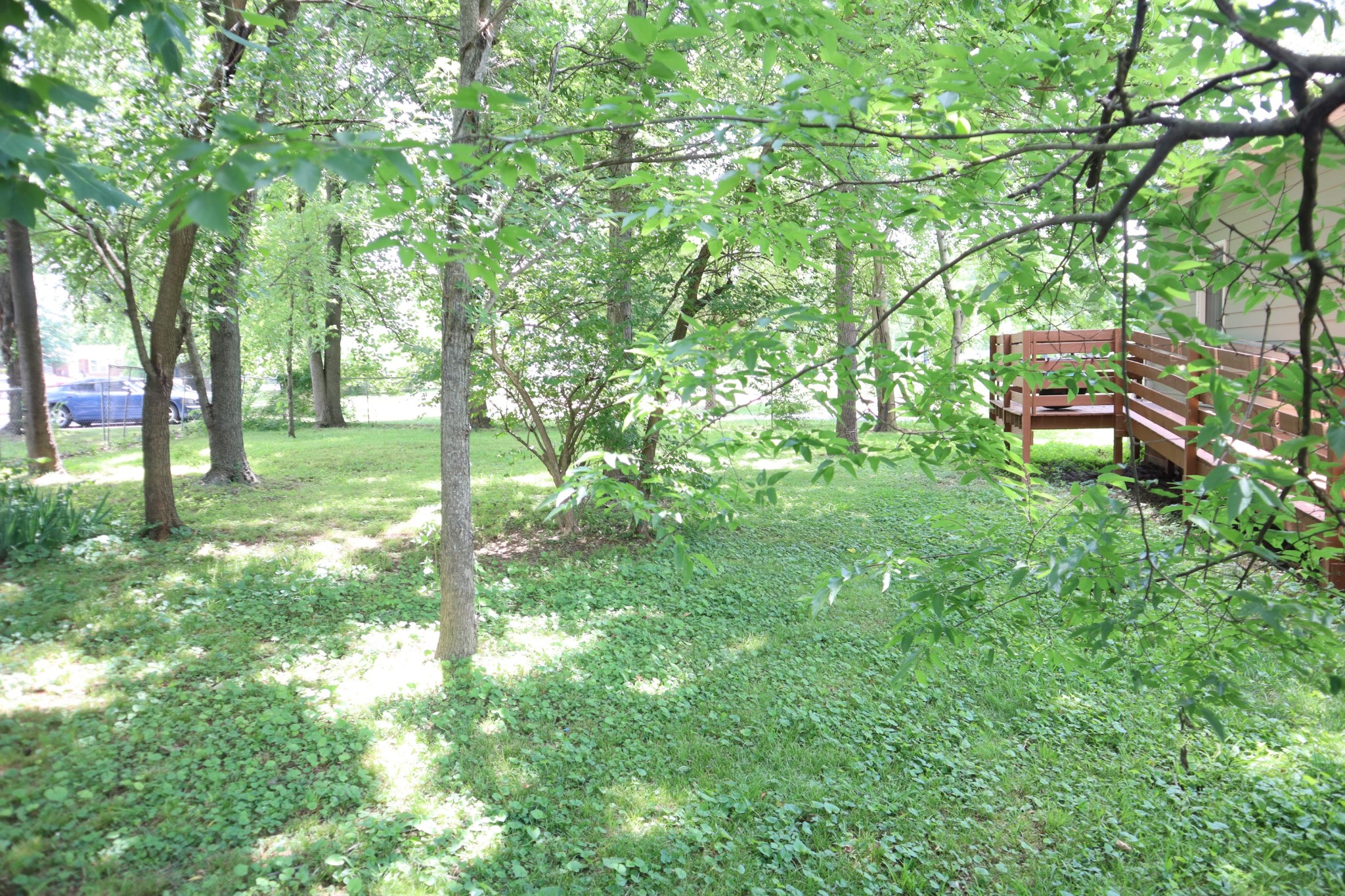 107 February Street Murfreesboro, TN 37129 - Photo 18 of 19 a backyard of a house with lots of green space and chair