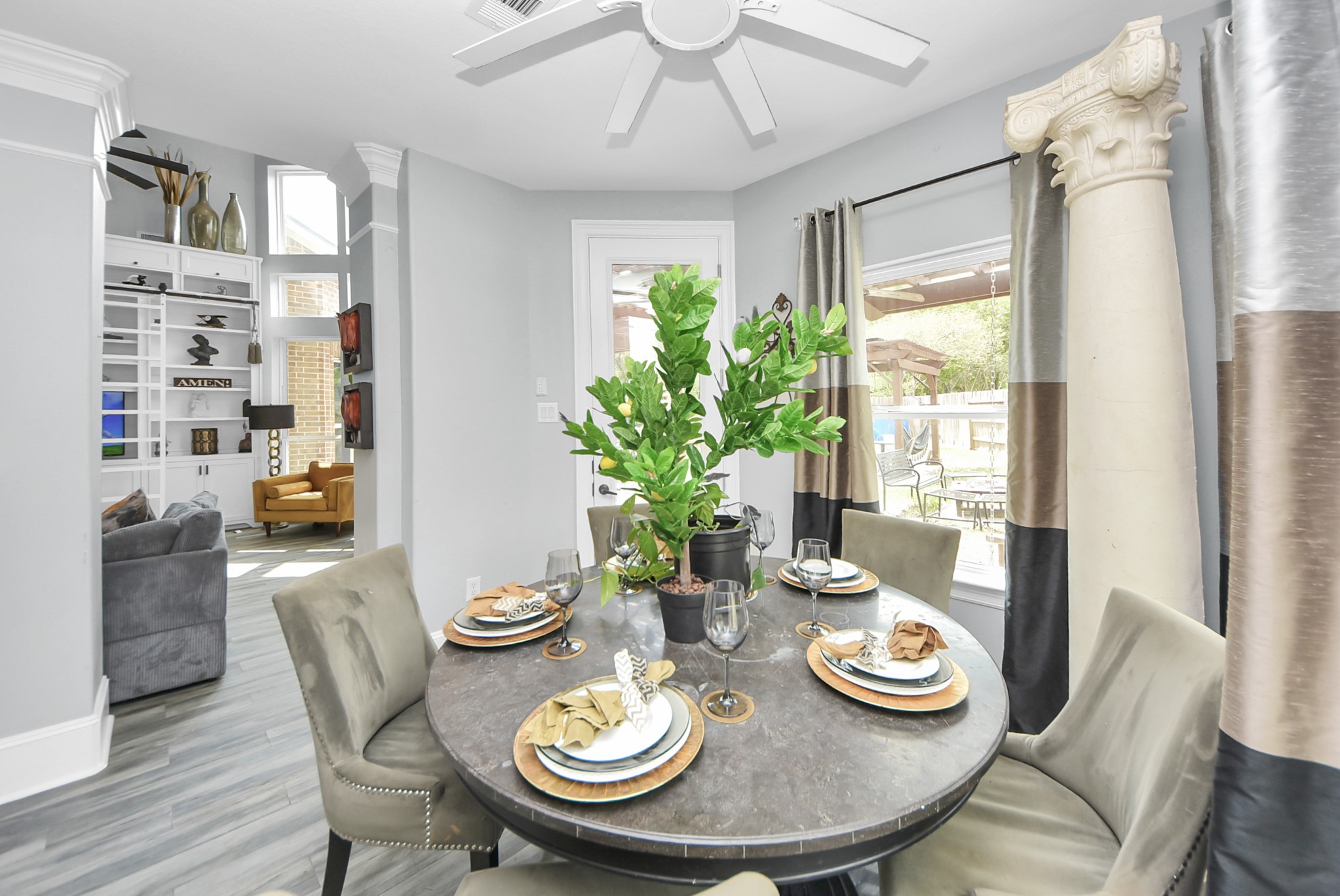 28115 Kudzu Drive Spring, TX 77386 - Photo 13 of 39 a view of a dining room with furniture window and wooden floor