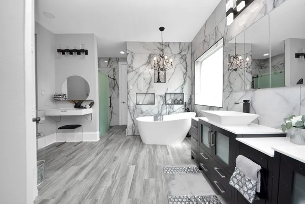 a very nice looking room with a large window