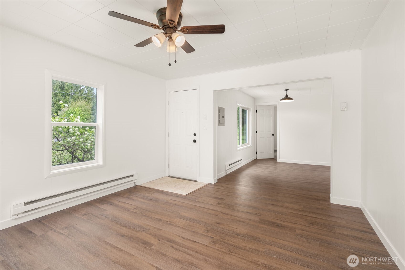 2222 Cooks Hill Road Centralia, WA 98531 - Photo 12 of 36 wooden floor in an empty room with a window