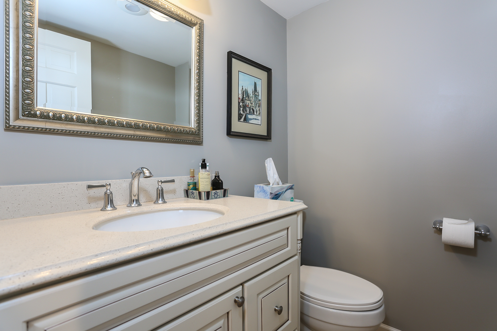 1350 Inverlieth Road Lake Forest, IL 60045 - Photo 15 of 43 a bathroom with a sink mirror vanity and toilet