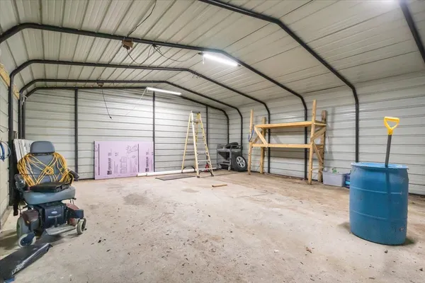 a view of a chairs in patio