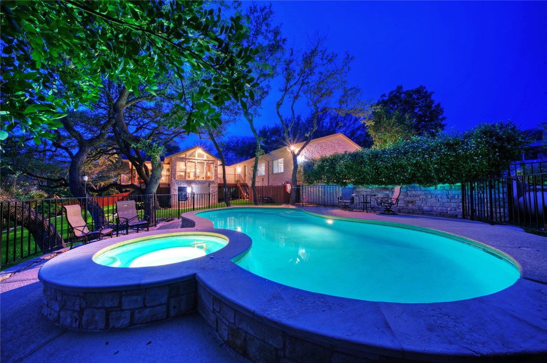 5503 Arroyo Road Austin, TX 78734 - Photo 1 of 1 Lovely pool and spa complete the resort like Texas feel of the backyard