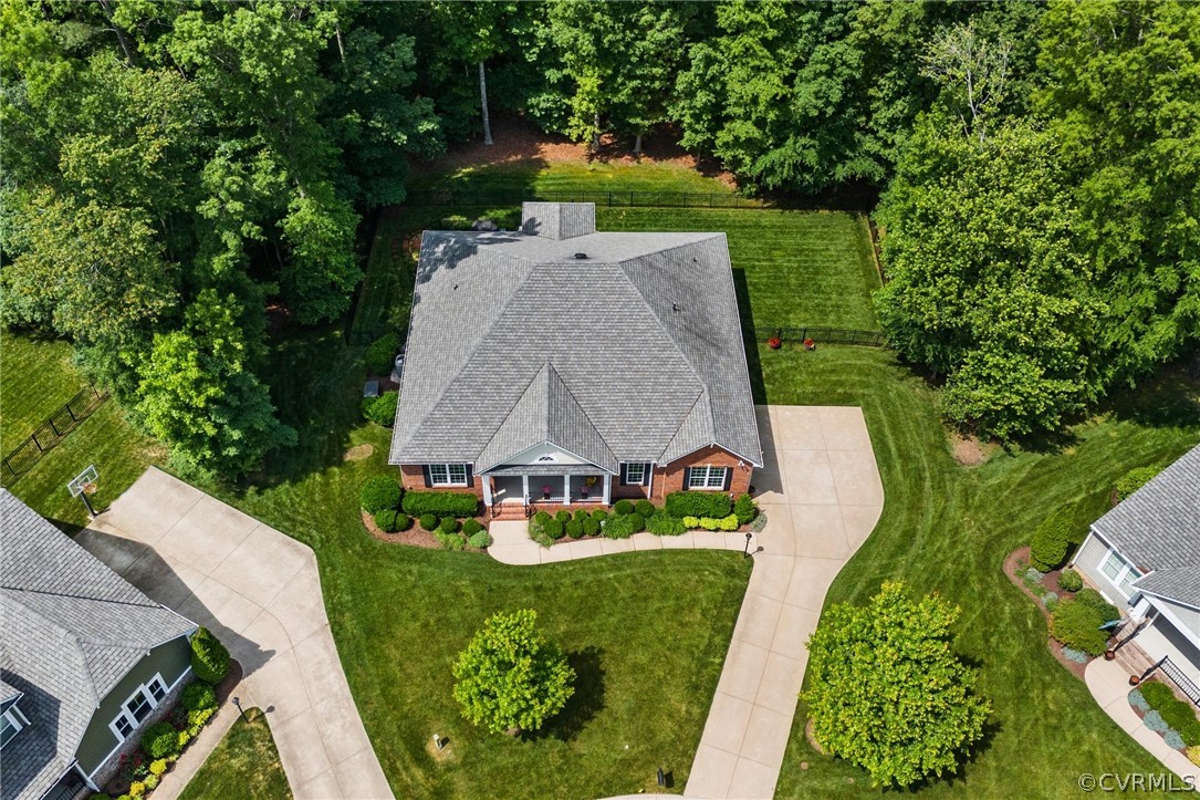 168 Button Bush Road Richmond, VA 23238 - Photo 41 of 42 an aerial view of a house with outdoor space and trees all around