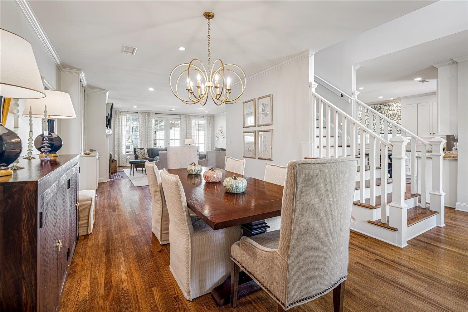 3682 Oakley Avenue Memphis, TN 38111 - Photo 7 of 34 a view of a dining room with furniture wooden floor and chandelier