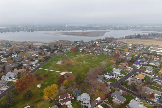 an aerial view of a city