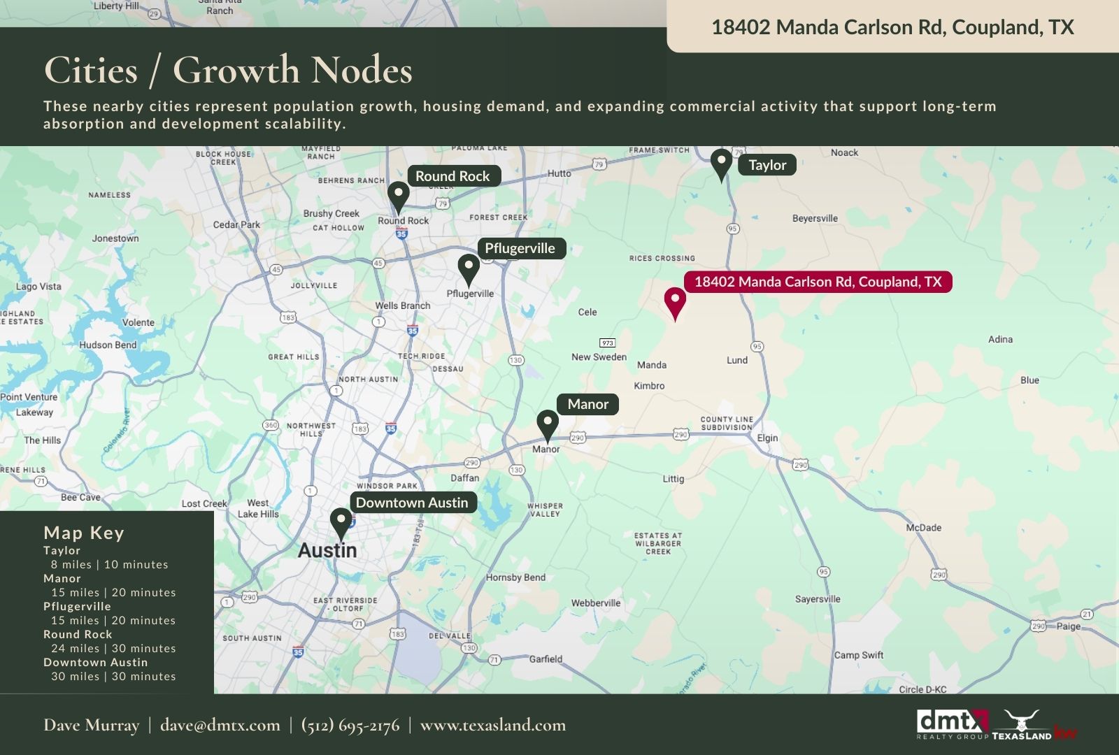 18402 Manda Carlson Road Coupland, TX 78615 - Photo 16 of 29 Map - Cities/Growth Nodes