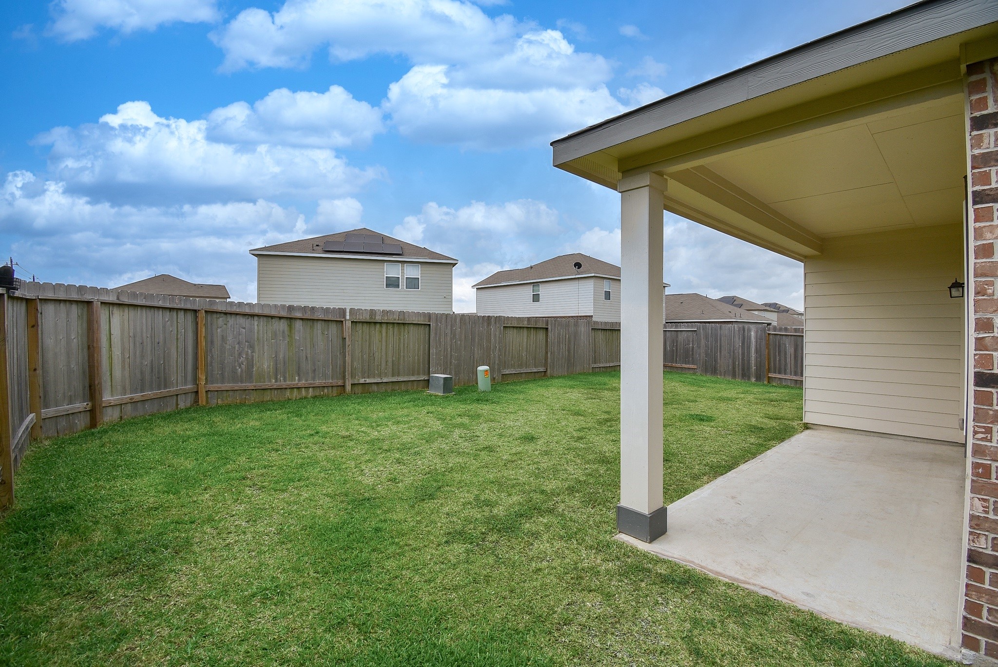 13542 Kinsman Road Houston, TX 77049 - Photo 35 of 43 a view of a backyard with wooden fence