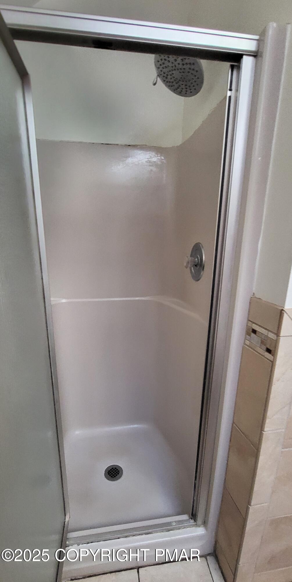 228 Edinburgh Road Bushkill, PA 18324 - Photo 43 of 77 a bathroom with a glass shower door