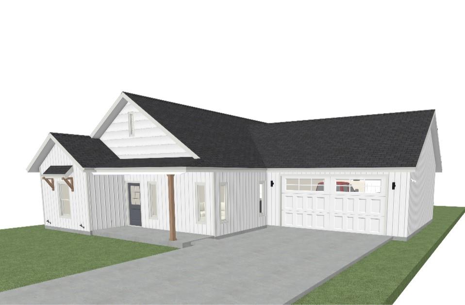a view of a house with a yard