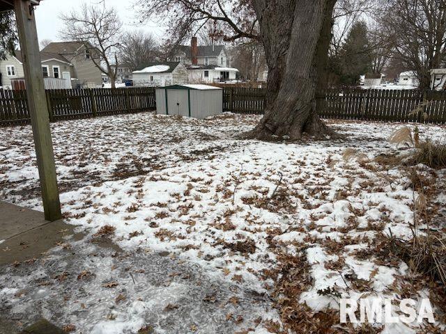417 Northeast 2nd Street Galva, IL 61434 - Photo 4 of 19 a view of a yard with snow on the tree