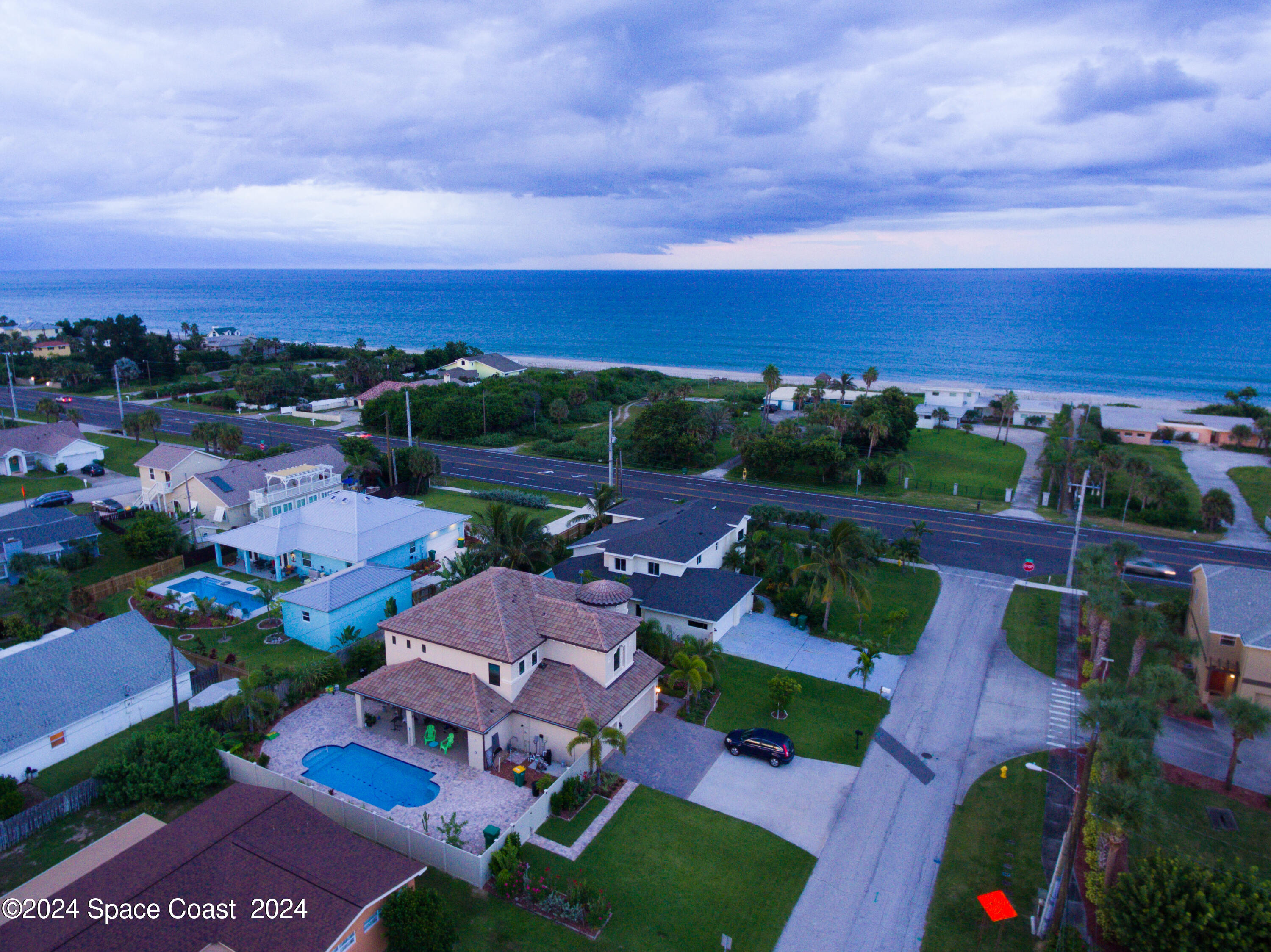 110 Poinsetta Street Indialantic, FL 32903 - Photo 2 of 67 an aerial view of a houses with outdoor space and street view