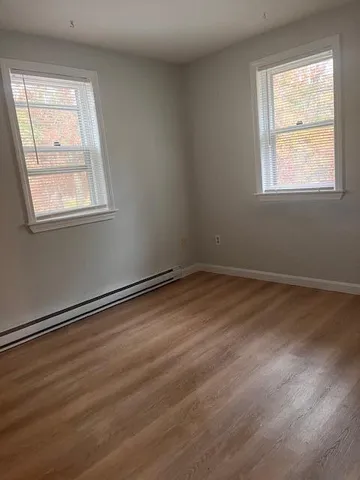 an empty room with a window