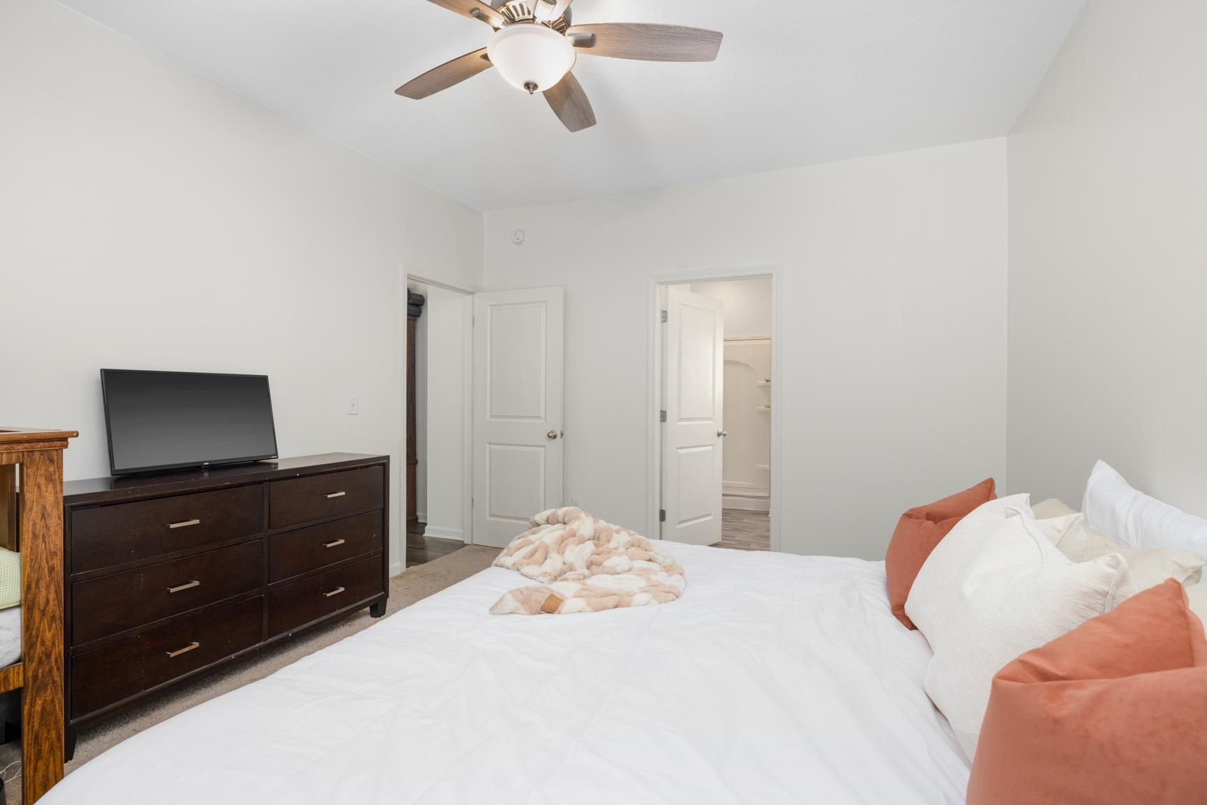 5132 Shellback Drive Millington, TN 38053 - Photo 14 of 24 a bedroom with a bed and a flat screen tv