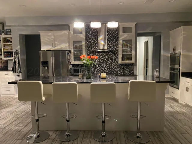 a view of an ocean and beach