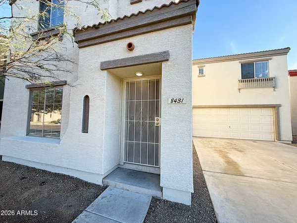a view of a door of the house
