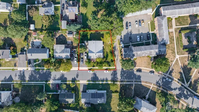 an aerial view of multiple house