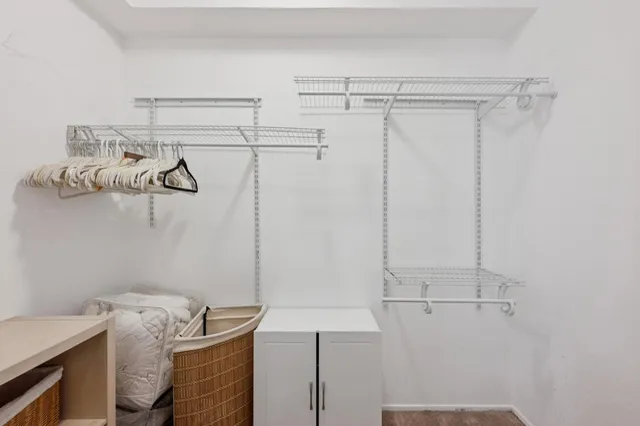 a room with storage and utility