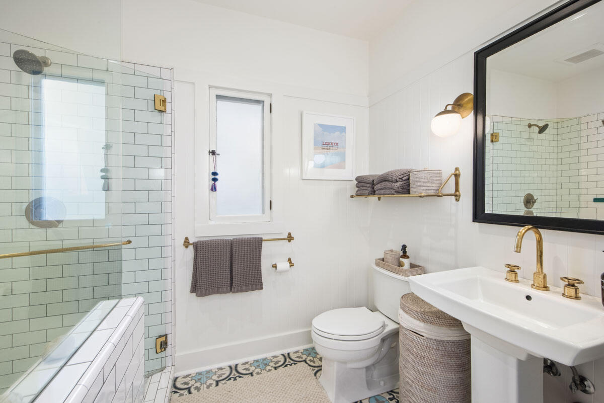 71 Eucalyptus Lane Montecito, CA 93108 - Photo 37 of 69 a bathroom with a sink toilet and shower