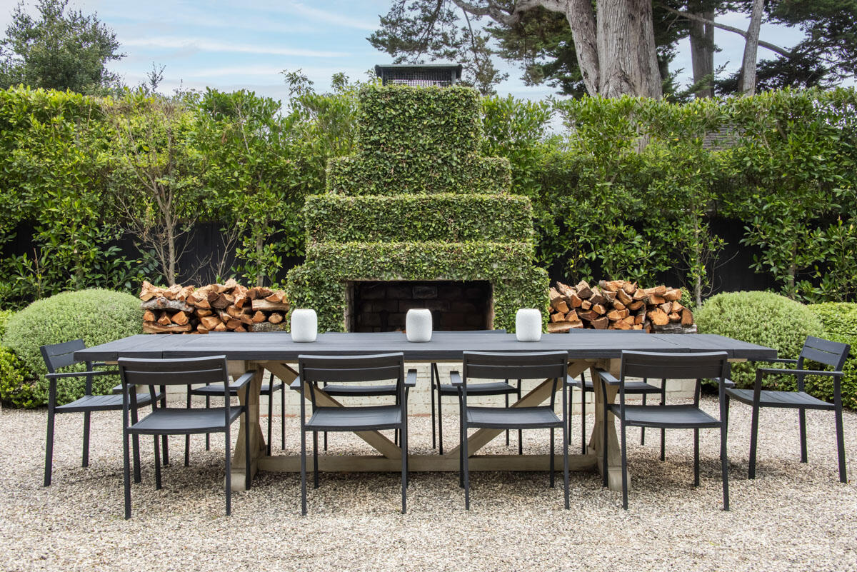 71 Eucalyptus Lane Montecito, CA 93108 - Photo 46 of 69 a outdoor dining space with furniture and potted plants